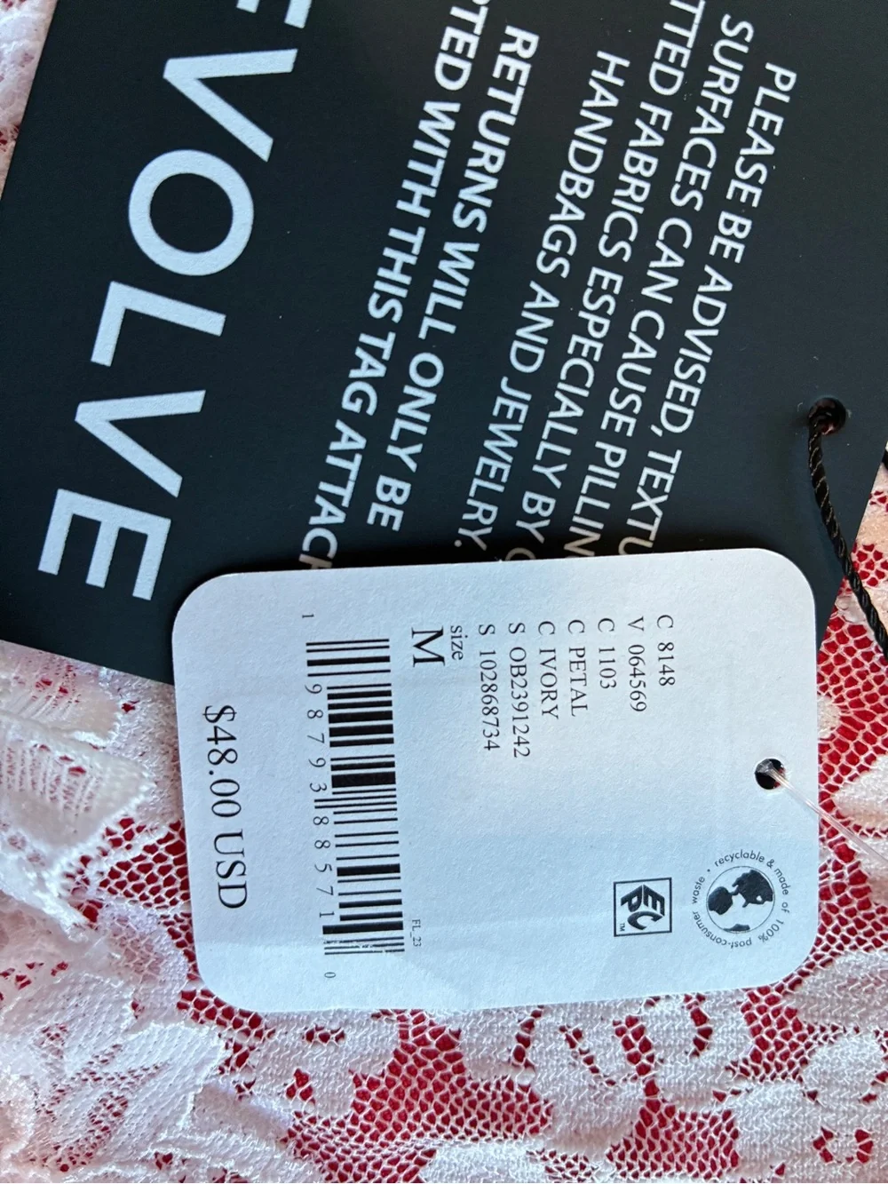 Revolve Intimately Free People All Night Long Sleeve Petal Size M New
